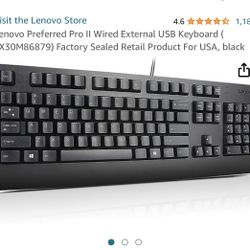 New - Lenovo Preferred Pro II Wired External USB Keyboard