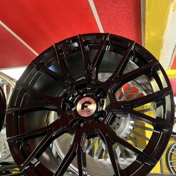 20” Stagger Gloss Black Forgiato Wheels🎄