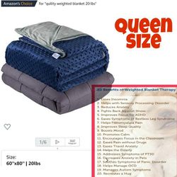 BRAND NEW WEIGHTED BLANKET 20lb  (QUEEN)