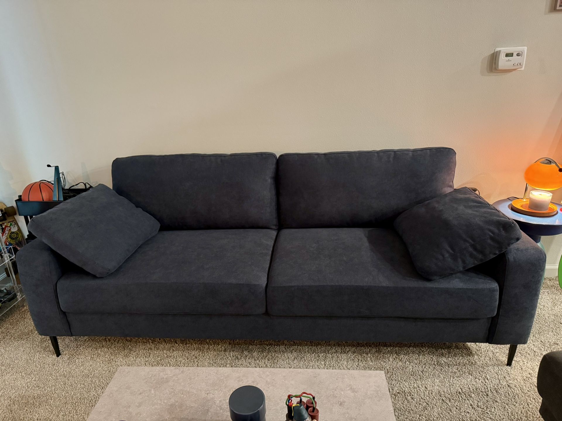 Modern Navy Couch 84.3"