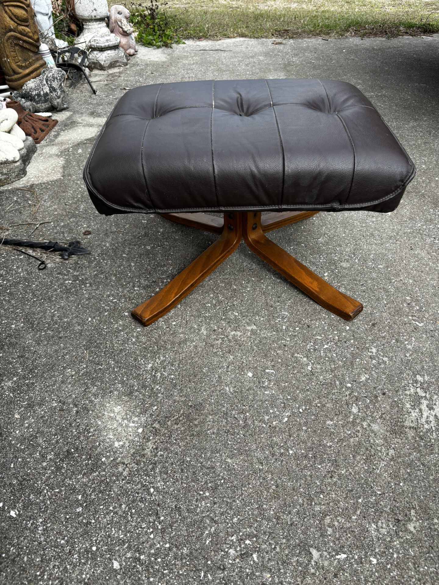 Leather Ottoman