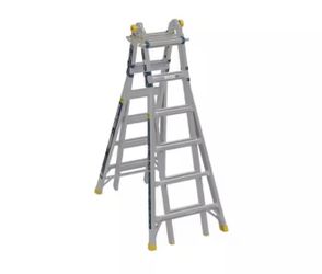 Ladder 26 Feet, adjustable multi-position aluminum Reach, 375 lb. /Escalera 26 Pies, multiposición ajustable de aluminio Reach, 375 lb