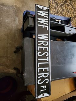 WWE Metal Street Sign