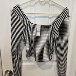 Brand New Pac Sun Long Sleeve Crop Top Size M