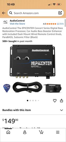 AudioControl The EPICENTER Concert Series Digital Bass Restoration Processor, Car Audio Bass Booster Enhancer with Included Dash Mount Wired Remote Co