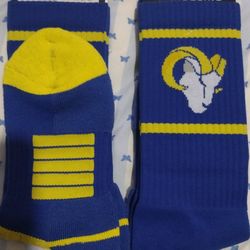 LA RAMS SOCKS NEW 9 To 12 Men's Size