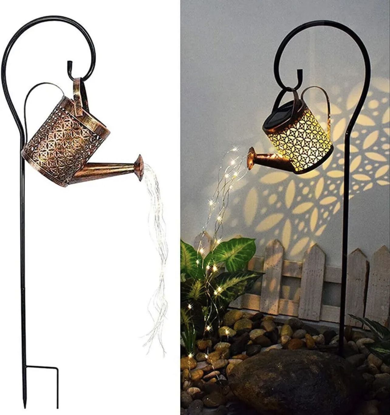 ☀️ 💦 Solar Watering Can Light Garden Outdoor Waterproof Kettle Yard Art Lamp Decor US