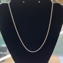 Silver Rope Necklace 