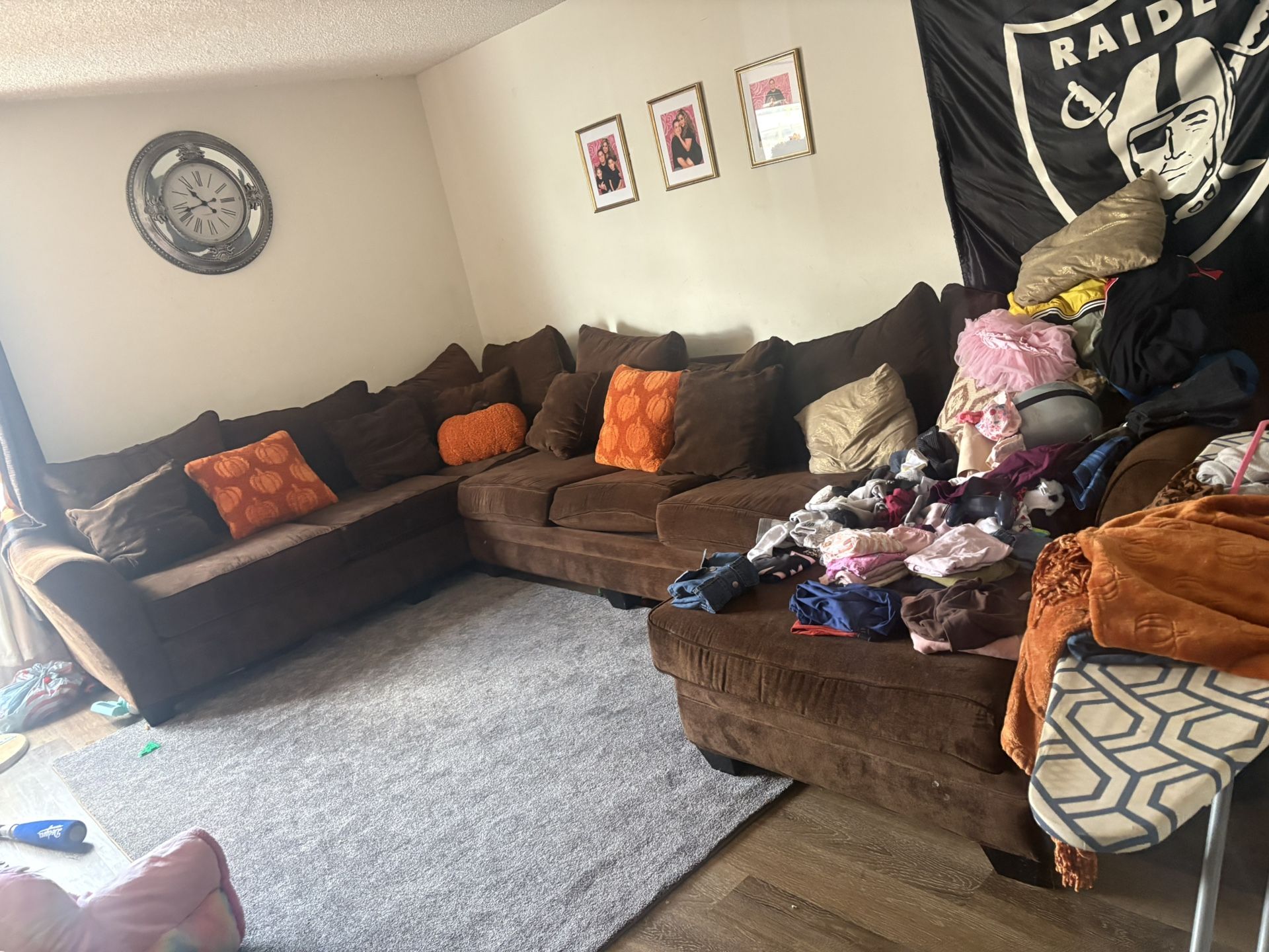 LARGE BROWN COUCH 