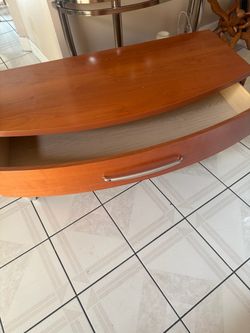 Cherry Wood Coffee Table with Drawer