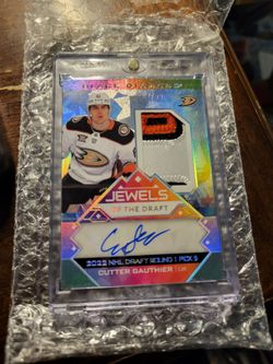 Cutter Gauthier rookie patch auto /49 anaheim ducks Jewels of the Draft