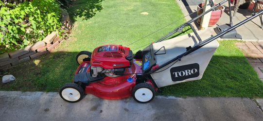 Toro 22 inch cut 6.5 hp self propelled. Starts with one pulls (contact info removed)