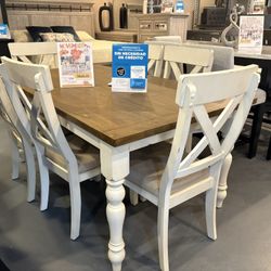 New 7pc Dining Table Set 