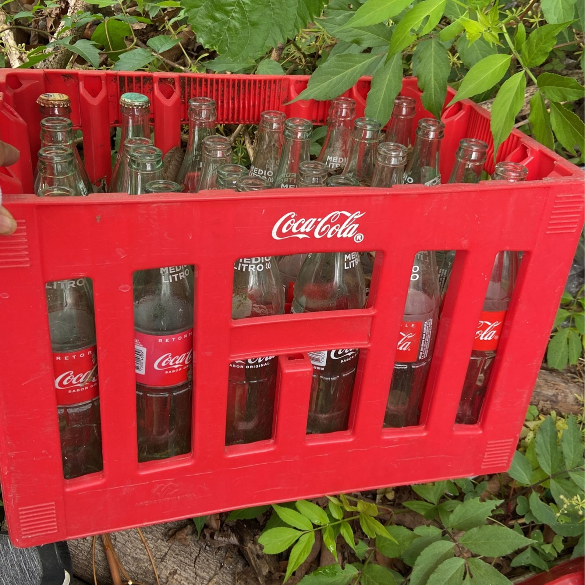 empty bottle box of mexican Coca Cola / Caja Botellas Vacías