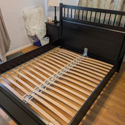 Queen Solid Wood Bed Frame Ikea Hemnes 