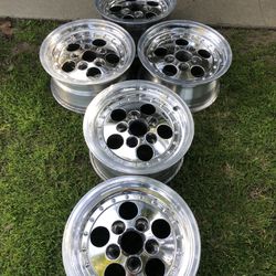 15” 5x4.5 Inch bolt Polished Aluminum Wheels 