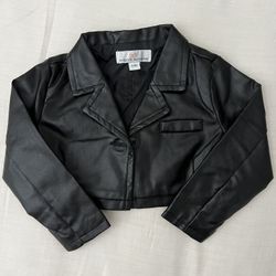Faux Leather Baby Jacket 