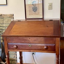 Cherry Early American Flip Top Desk 1830s 