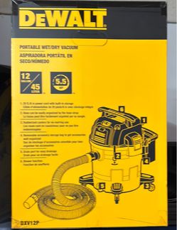 New DeWalt 12-Gallon Wet/Dry Vacuum 5.5 HP
