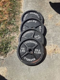 4X 45lb Olympic weights