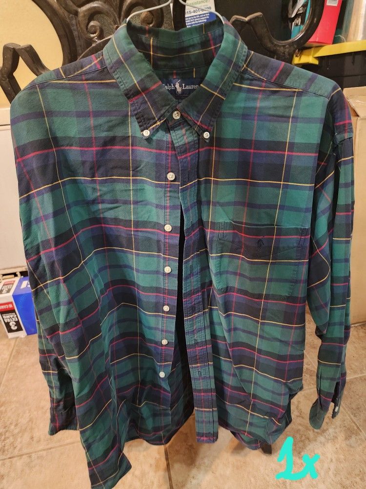 Green Checkered Flannel Shirt