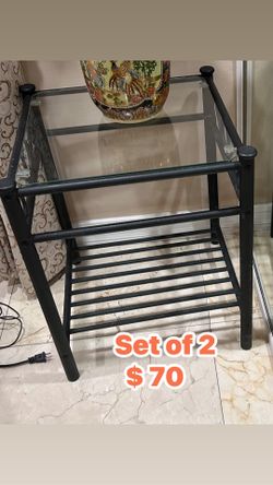 Accent side glass table Bedroom/ Living room (set os 