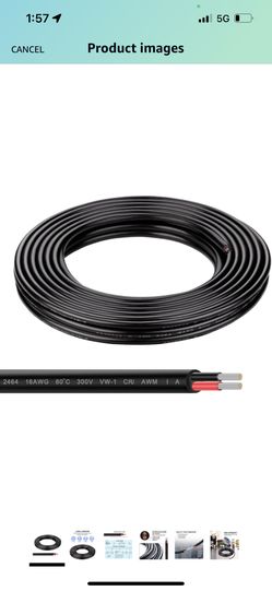 Geosiry 16 Gauge Electrical Wire, 20FT Stranded Tinned Copper Wire, 16 AWG Wire for Outdoor Lighting Boat Marine Automotive (16AWG 20FT)