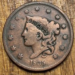 1835 Large Cent.   RARE. 