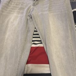 Gray genuine jeans