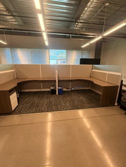 Large Office Cubicle Workstation Set