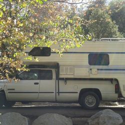 RV Trailer truck camper extra-large cabover