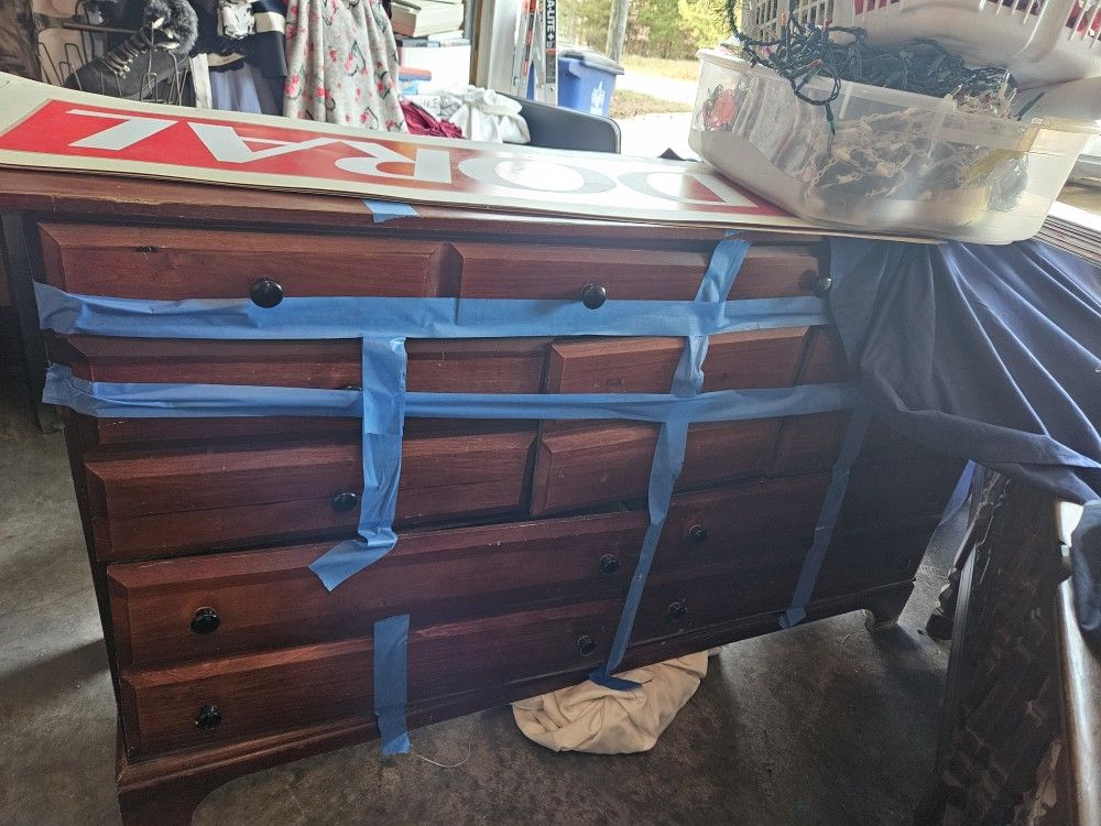 Dresser W/Mirror And Nightstand