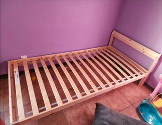 FREE Ikea Pine Twin Bed Frame with Slats
