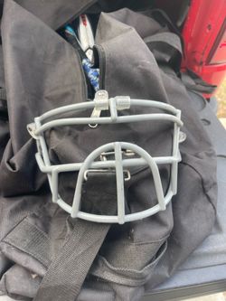 Adult Gray Football Helmet Facemask - Great Condition with Clips