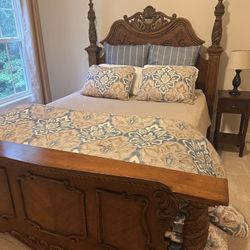 Queen Size Bed Frame, Sleep number mattress, Box Spring And Dresser