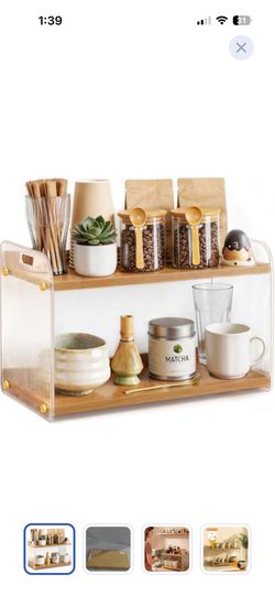 2 tier coffee stations organizer