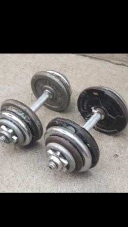 Adjustable dumbbells 40lb pair (80lb total)