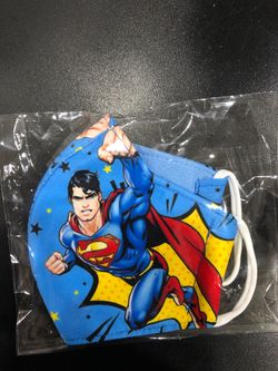 Kids Blue Super-Man Mask 3 layers (reusable)