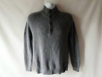 Banana Republic men's gray cowl neck pullover sweater size L