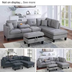 Sectional With Ottoman Set 