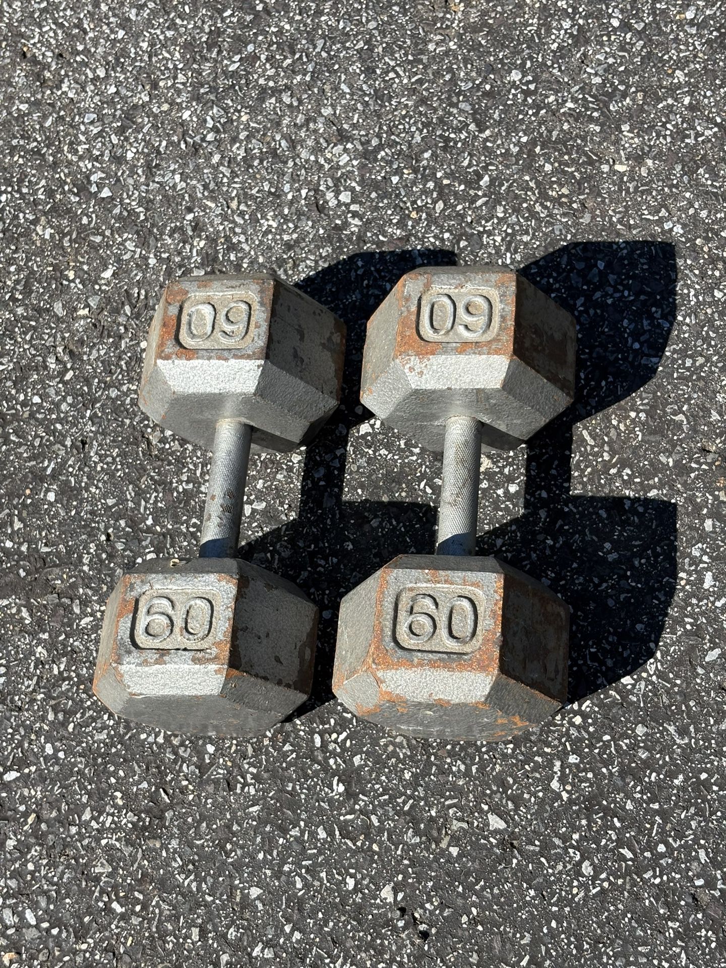 60 Pound Dumbbells