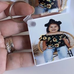 Double sided photo keychain ✨ Perfect for party favors or for any occasion