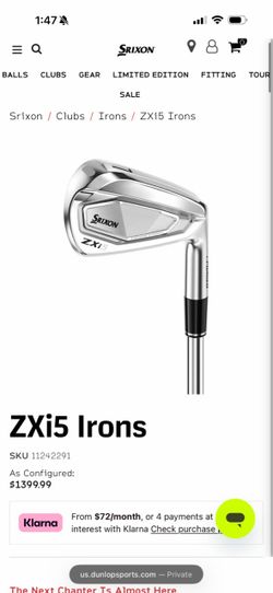 NEW Srixon ZXi5 4-PW Dynamic Gold MID 115 Golf Irons Set