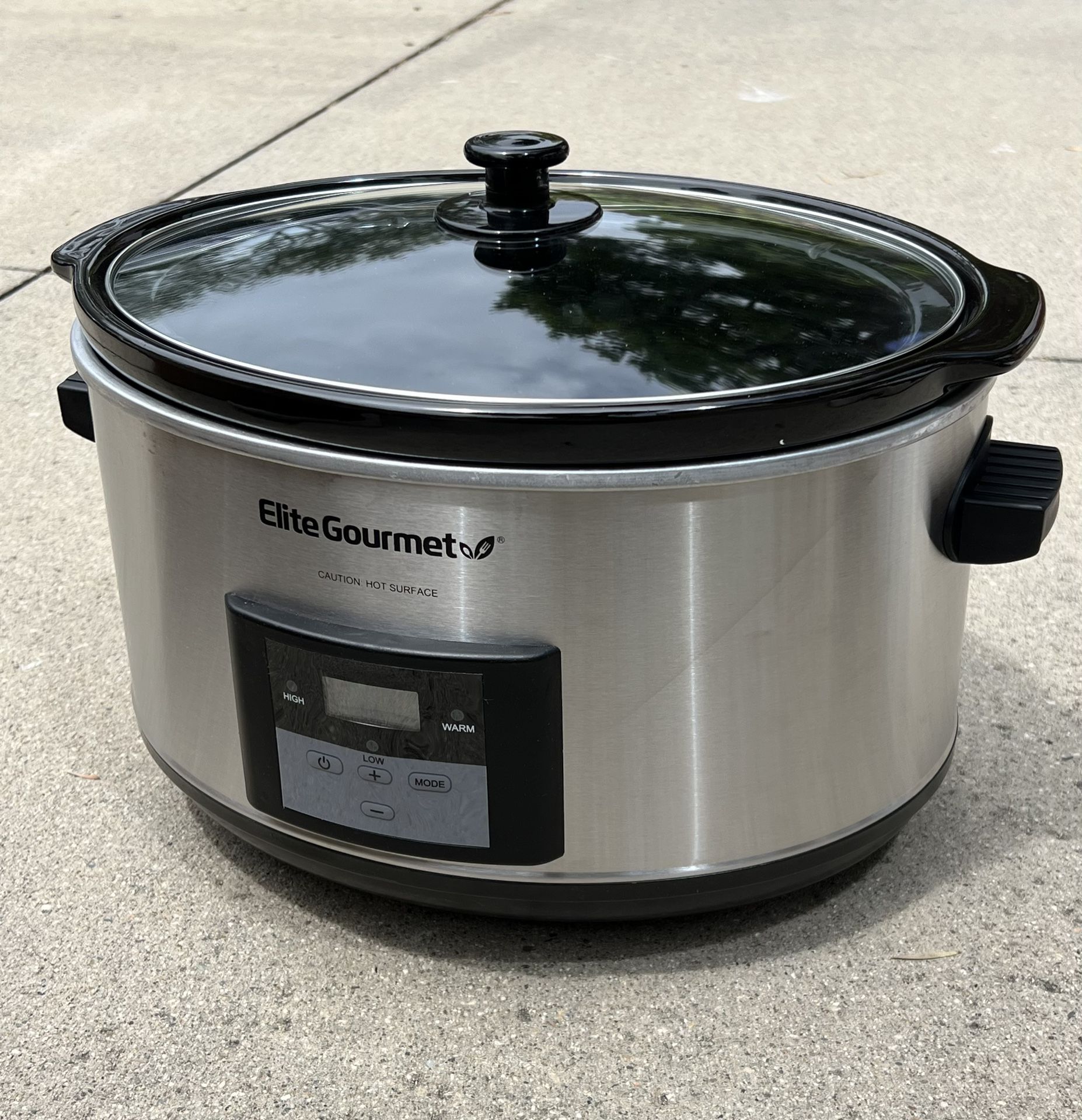 UNUSED Elite Gourmet 8.5 Qt. Programmable Stainless Steel Slow Cooker MST-900D