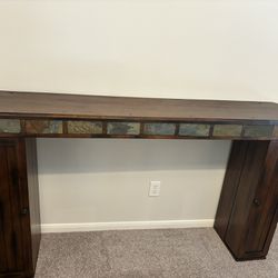 Wooden Shelf With Cabinets