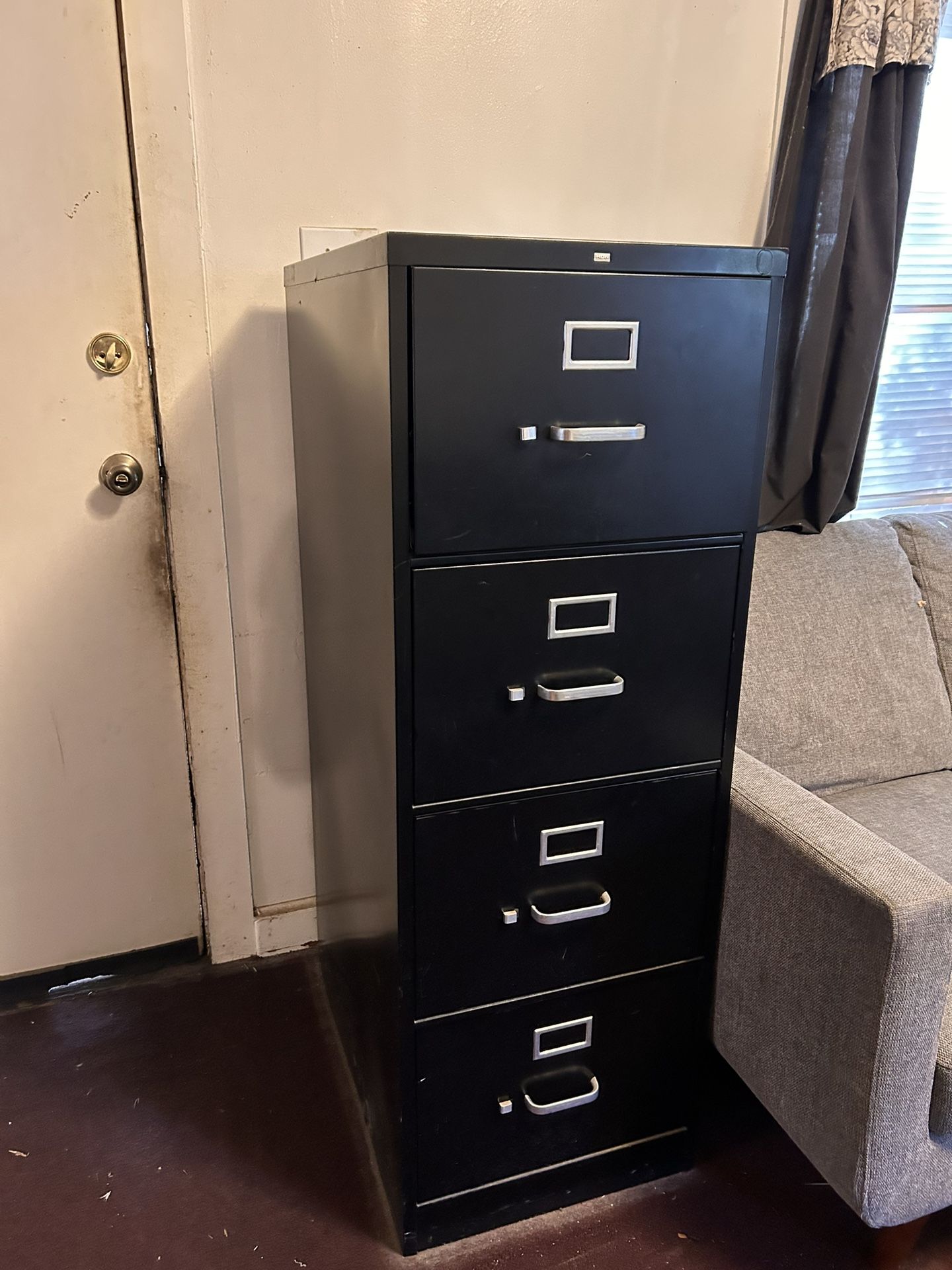 Black Metal File Cabinet