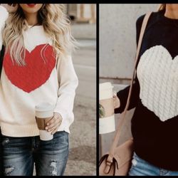 Heart Knitted Sweater 
