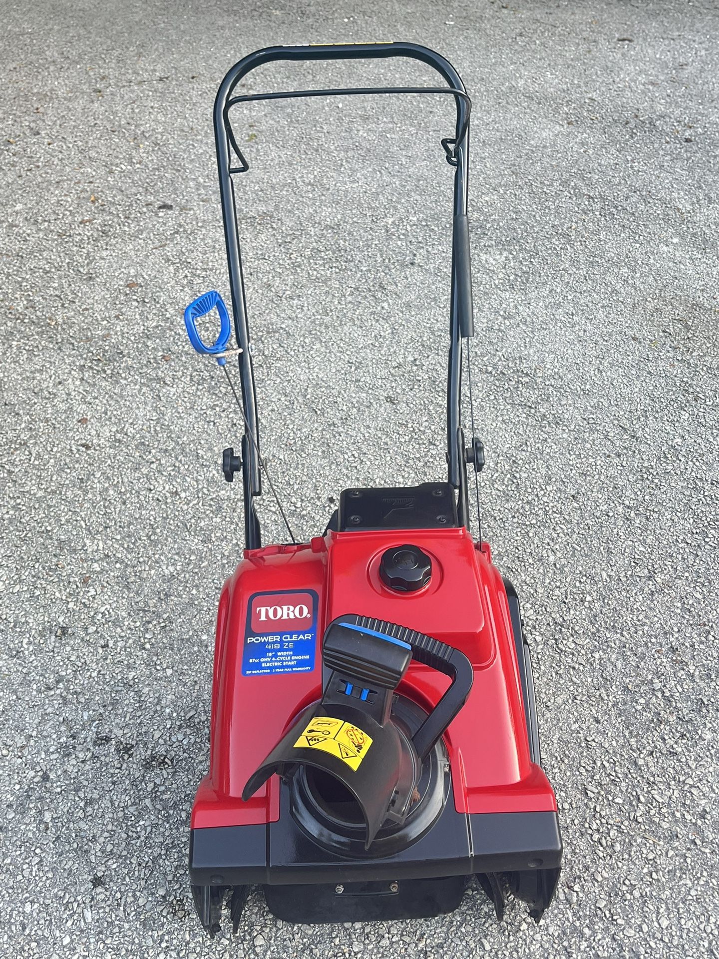Toro Snowblower Powerclear 418ZE Start At First Pull New Paddles And Scraper Bar