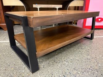 Black & Brown 2-Tiered Coffee Table