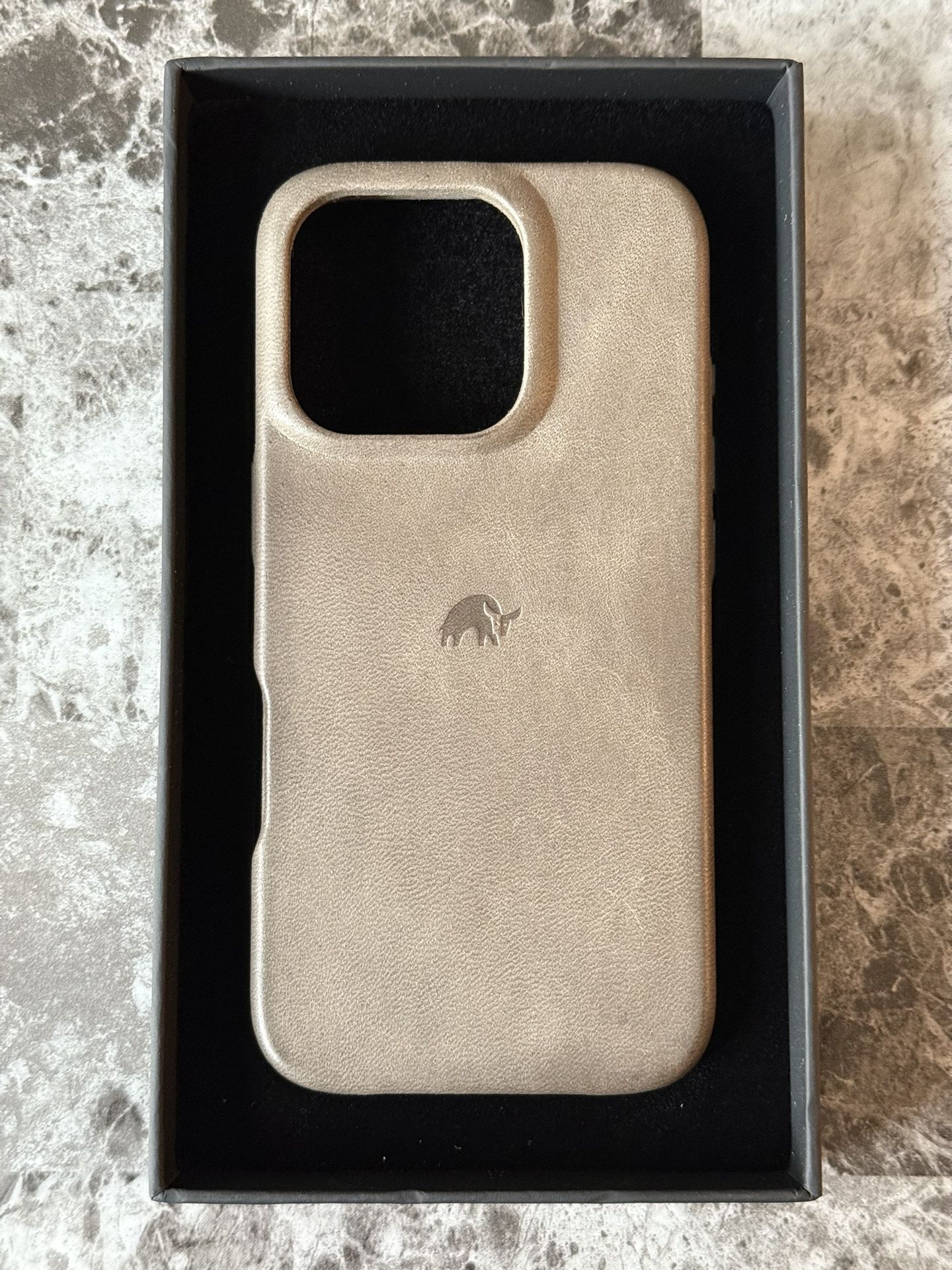 Bullstrap iPhone 16 Pro Leather Case - Slate Gray